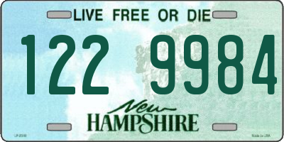 NH license plate 1229984