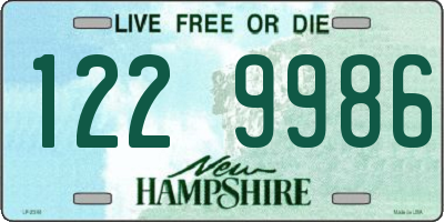 NH license plate 1229986