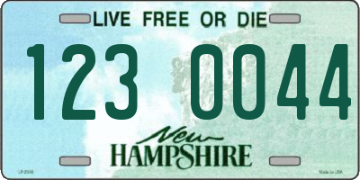 NH license plate 1230044