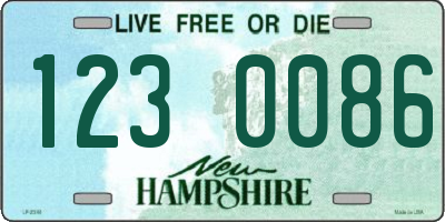 NH license plate 1230086