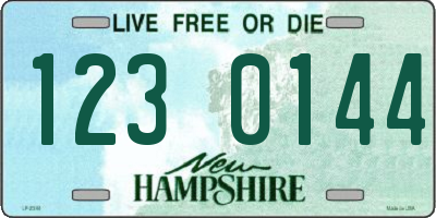 NH license plate 1230144