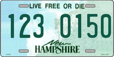 NH license plate 1230150