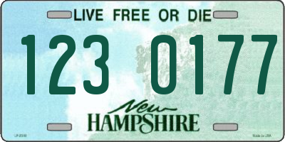 NH license plate 1230177