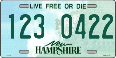 NH license plate 1230422