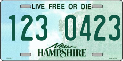 NH license plate 1230423