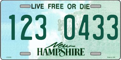 NH license plate 1230433
