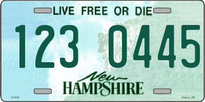 NH license plate 1230445