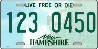 NH license plate 1230450