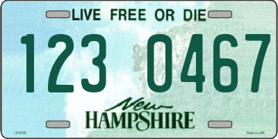 NH license plate 1230467