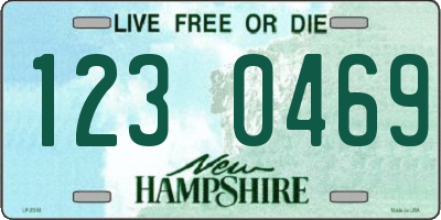 NH license plate 1230469