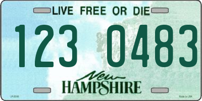 NH license plate 1230483