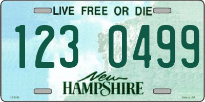 NH license plate 1230499