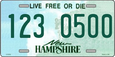 NH license plate 1230500
