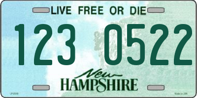 NH license plate 1230522