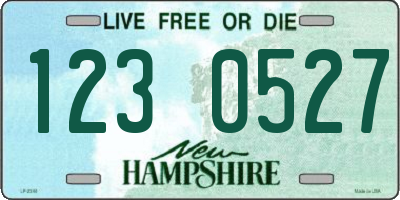 NH license plate 1230527