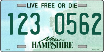 NH license plate 1230562