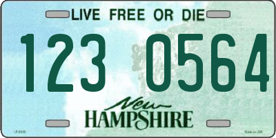 NH license plate 1230564