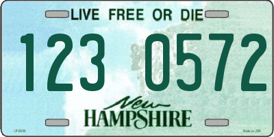 NH license plate 1230572