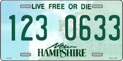 NH license plate 1230633