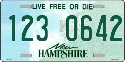 NH license plate 1230642
