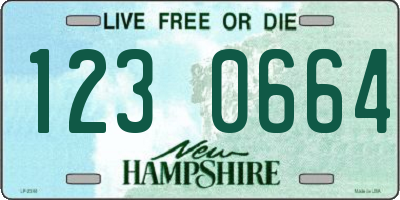 NH license plate 1230664
