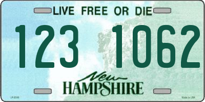 NH license plate 1231062