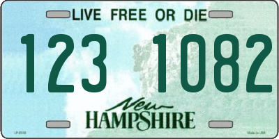 NH license plate 1231082
