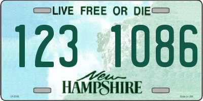 NH license plate 1231086