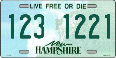 NH license plate 1231221