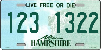 NH license plate 1231322