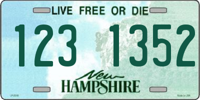 NH license plate 1231352