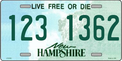 NH license plate 1231362