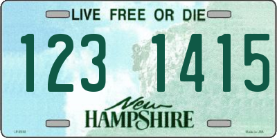 NH license plate 1231415