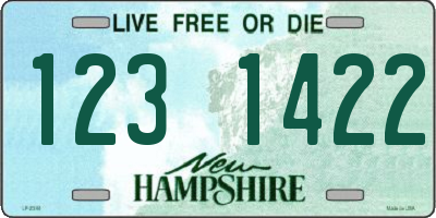 NH license plate 1231422