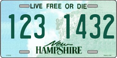 NH license plate 1231432
