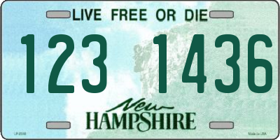 NH license plate 1231436