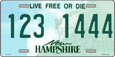 NH license plate 1231444