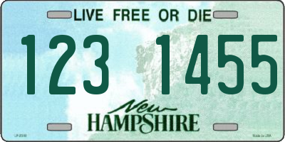 NH license plate 1231455