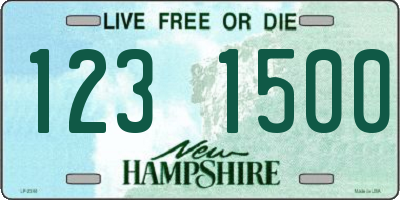 NH license plate 1231500