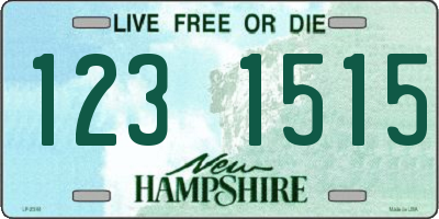 NH license plate 1231515