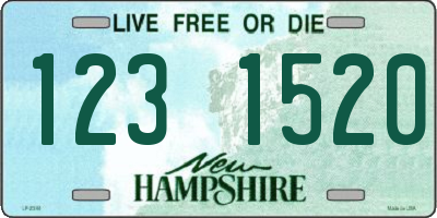 NH license plate 1231520