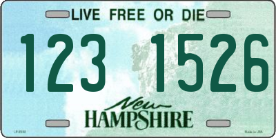 NH license plate 1231526