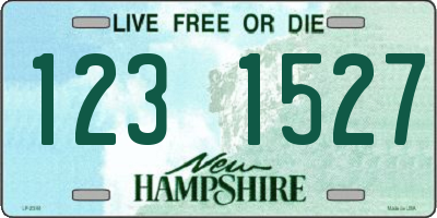 NH license plate 1231527
