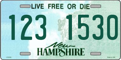 NH license plate 1231530