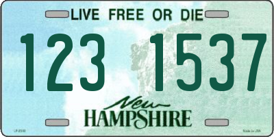 NH license plate 1231537