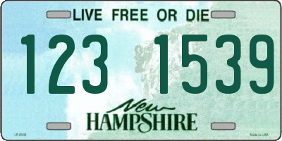 NH license plate 1231539
