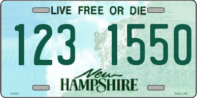 NH license plate 1231550
