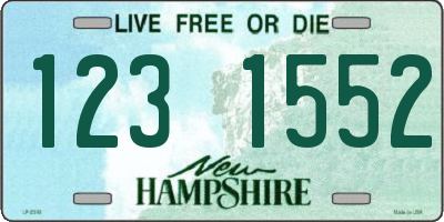 NH license plate 1231552
