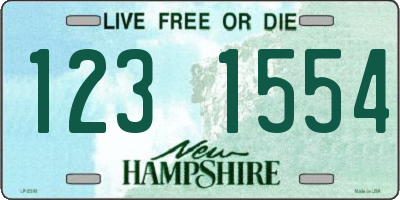 NH license plate 1231554