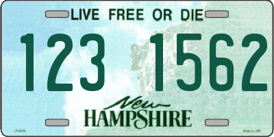 NH license plate 1231562